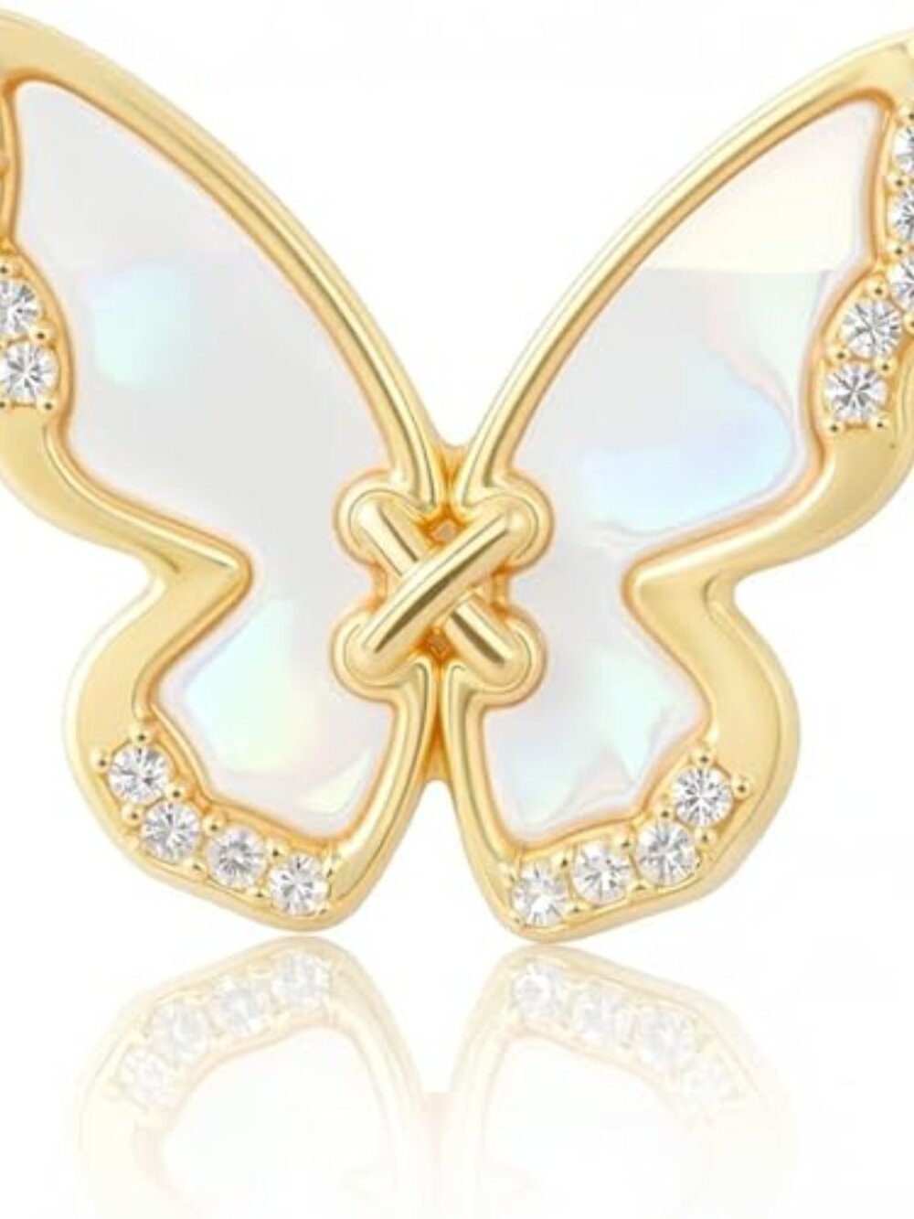 14K Gold Earrings‎ Cute Butterflies Lightweight Hypoallergenic